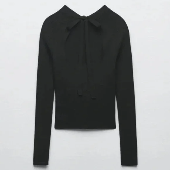 NWT Zara Cut Out Open Back Top Size L - Picture 9 of 12